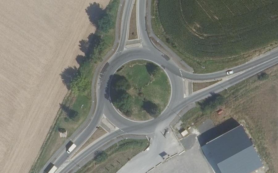 Vue aérienne du Rond-Point de la Résistance
