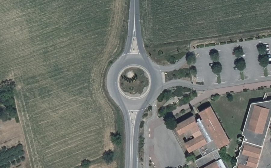 Vue aérienne du Rond-Point Émile Durand