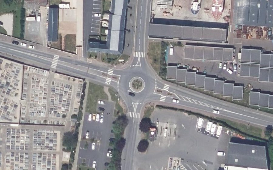 Vue aérienne du Rond-Point Cousins