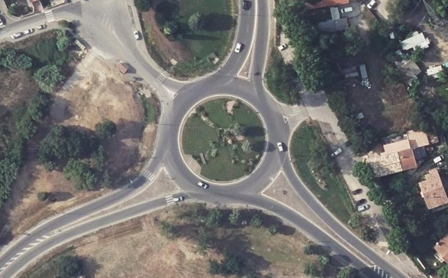Vue aérienne du Rond-Point des 4 Chemins