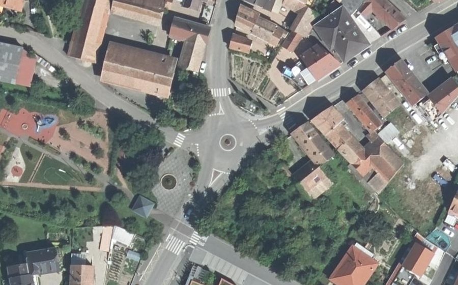 Vue aérienne du Place des Acacias