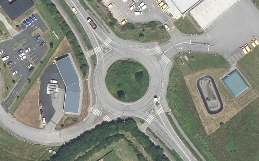 Vue aérienne du Rond-Point Franck Margot