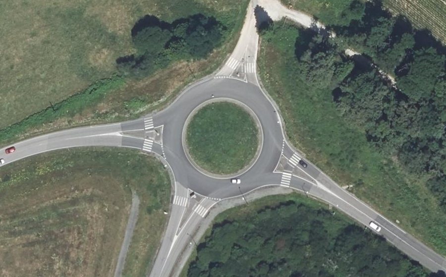 Vue aérienne du Rond-point de la Médaille Militaire