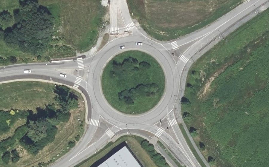 Vue aérienne du Rond-point Ordre de la Légion d'Honneur