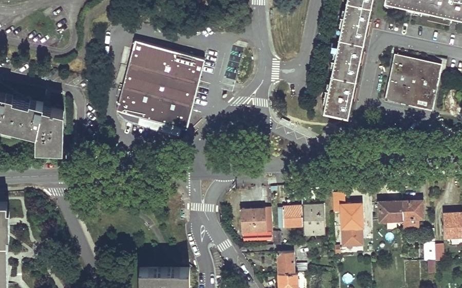 Vue aérienne du Rond-Point de l'Oratoire