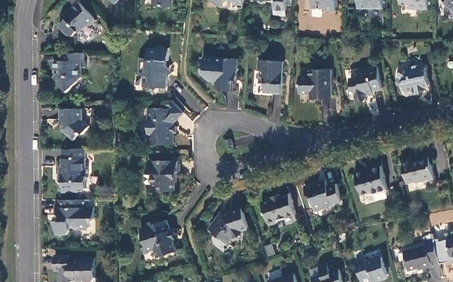 Vue aérienne du Rue des Grandes Mottes