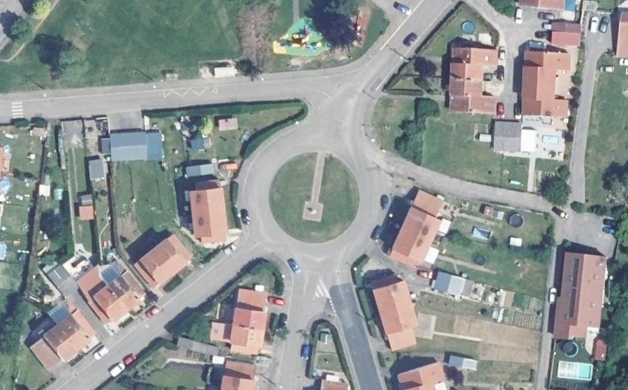 Vue aérienne du Rond-Point de la Tuilerie