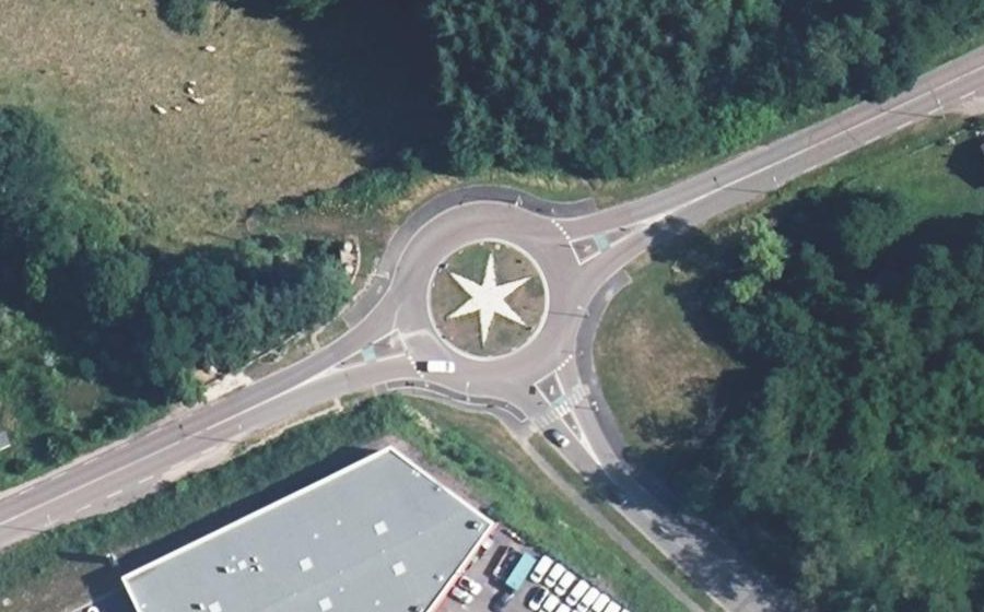 Vue aérienne du Rond-Point de l’Étoile de Rolin