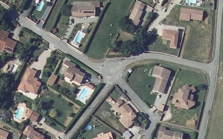 Vue aérienne du Carrefour