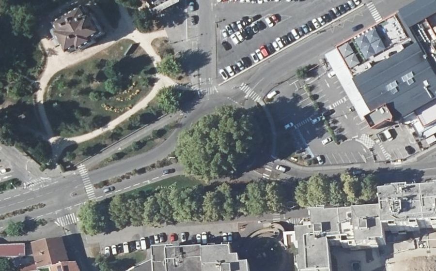 Vue aérienne du Rond-Point Wujiang