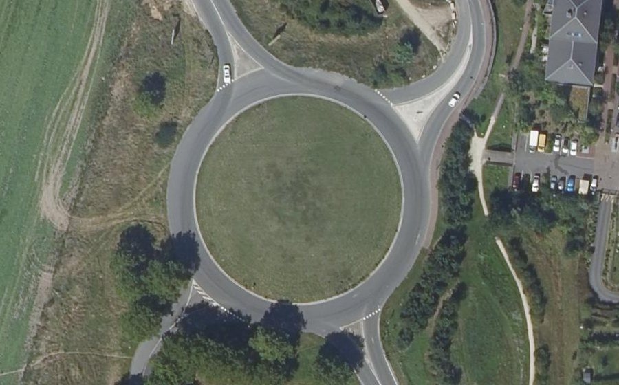Vue aérienne du Rond-Point des Bordes