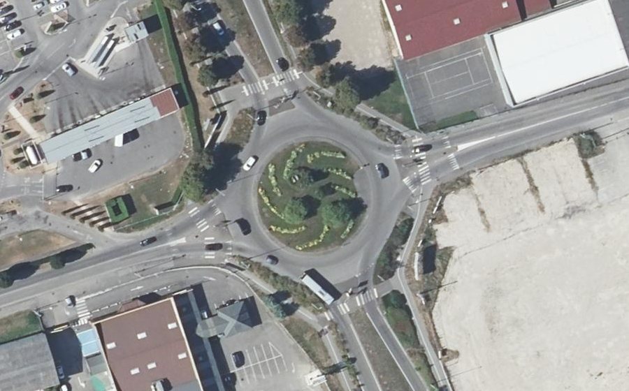 Vue aérienne du Rond-Point de l'Etissey