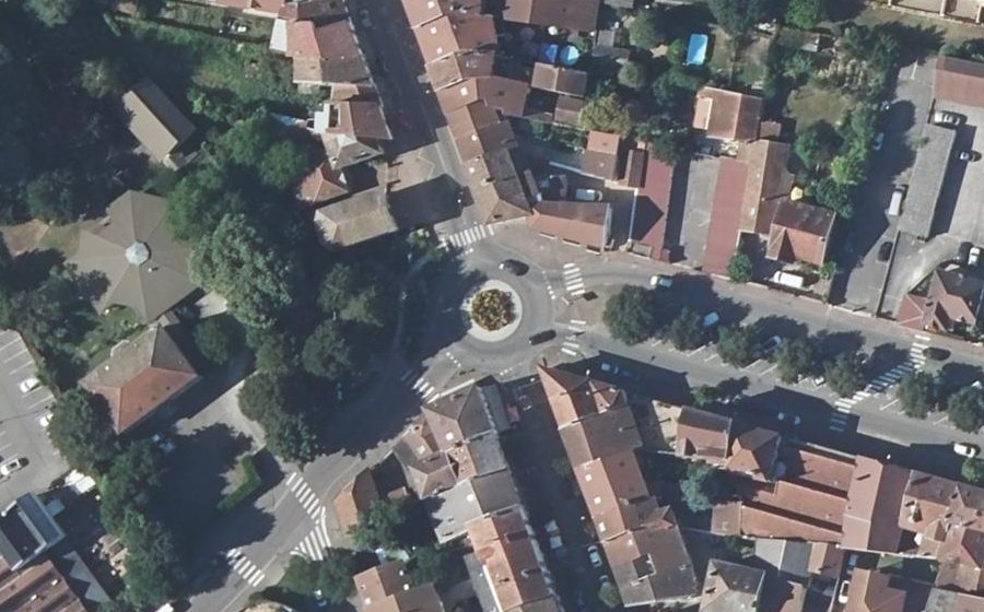 Vue aérienne du Rond-Point du Temple