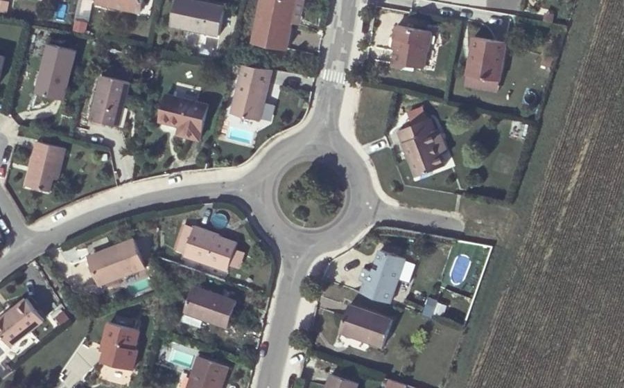 Vue aérienne du Rond-Point de la Paix