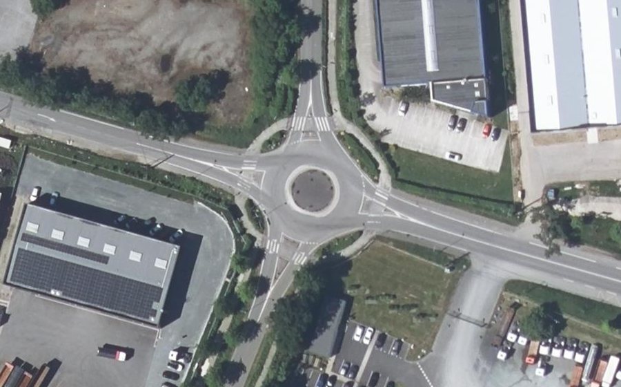 Vue aérienne du Route de Saint-Étienne de Montluc