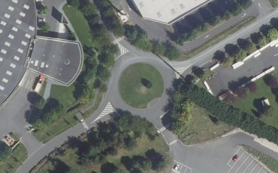 Vue aérienne du Rond-Point de l'Europe