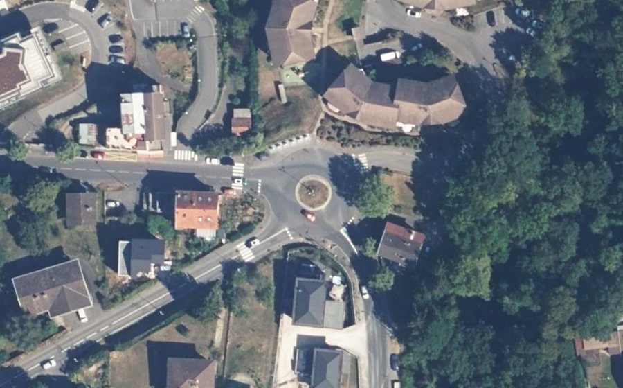 Vue aérienne du Rond-Point de Neuvecelle