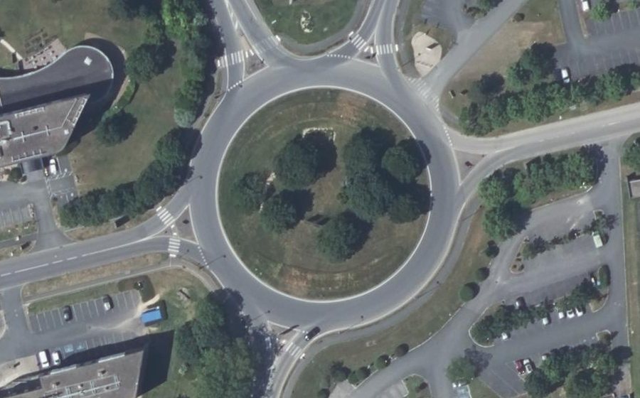 Vue aérienne du Rond-Point de l'Atlantique
