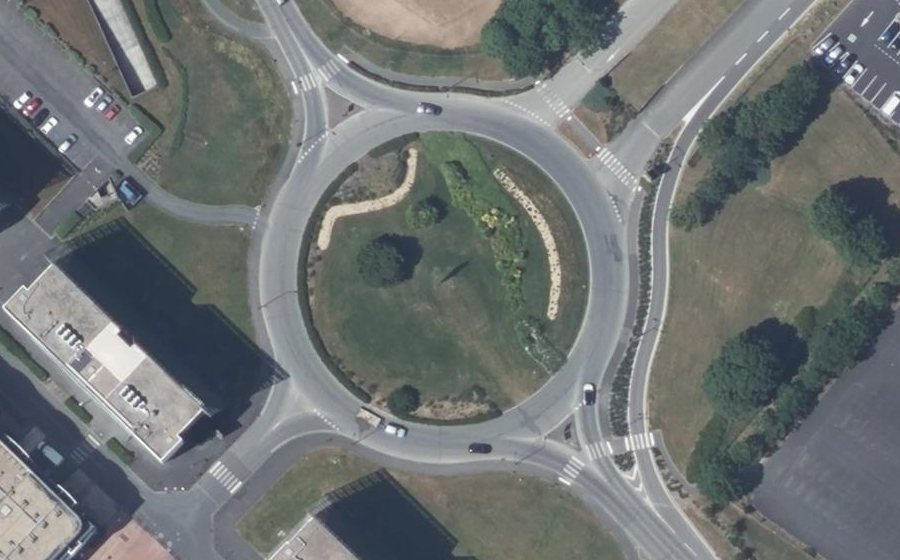 Vue aérienne du Giratoire Téléport 2