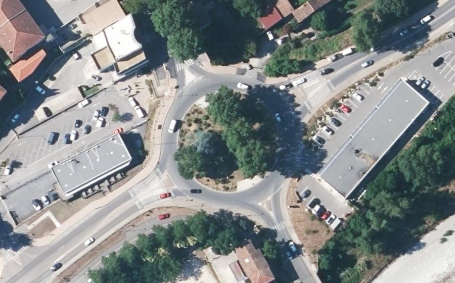 Vue aérienne du Carrefour de l'Europe