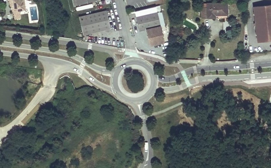 Vue aérienne du Rond-Point du Pigeonnier