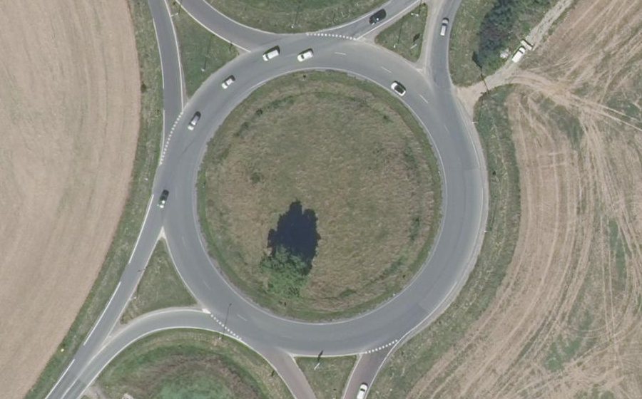 Vue aérienne du Rond-Point de Mennecy