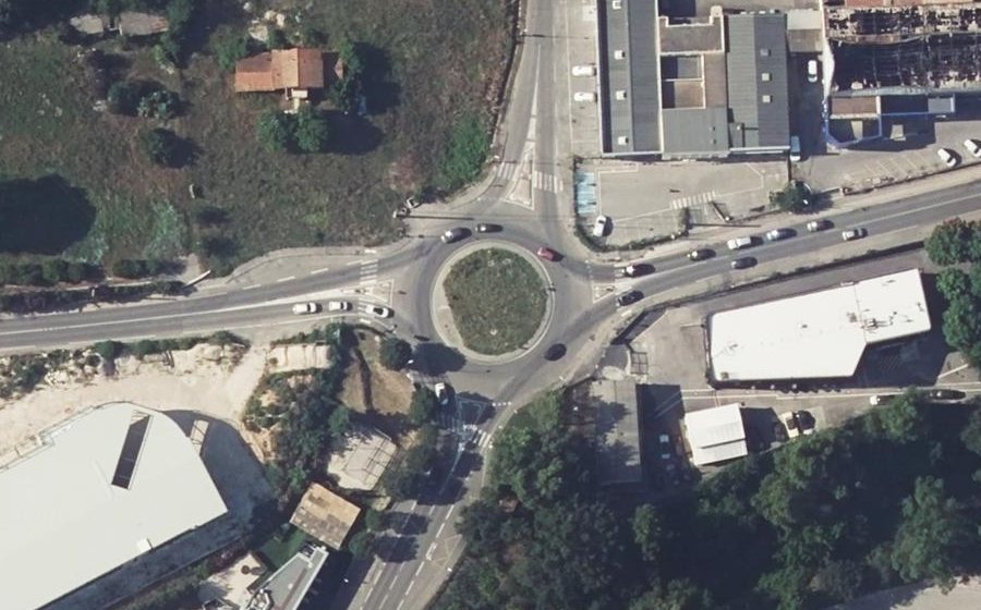 Vue aérienne du Rond-Point Marcel Guindon
