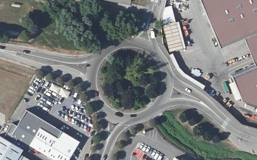 Vue aérienne du Rond-Point du Bion