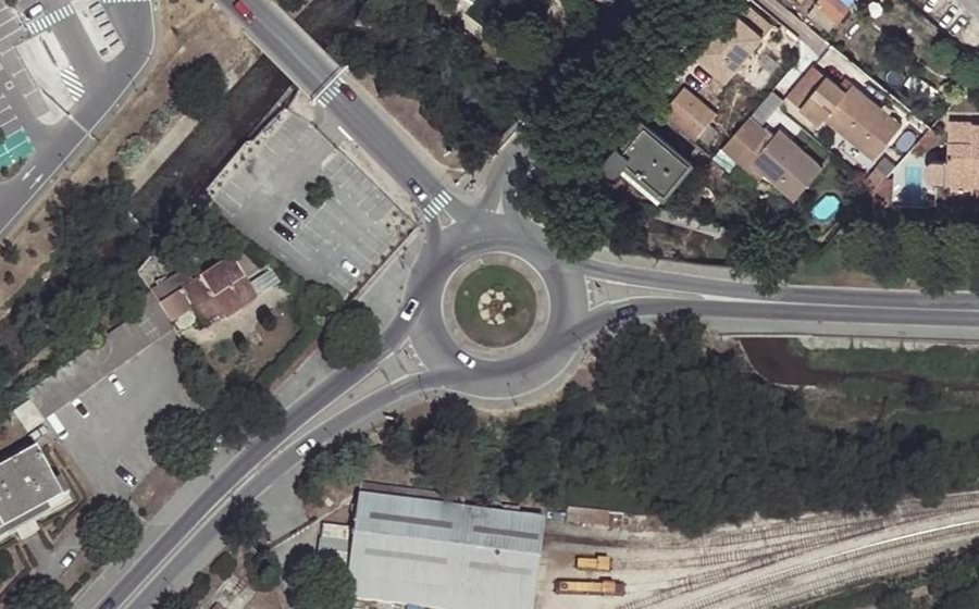 Vue aérienne du Rond-Point de la Légion d'Honneur
