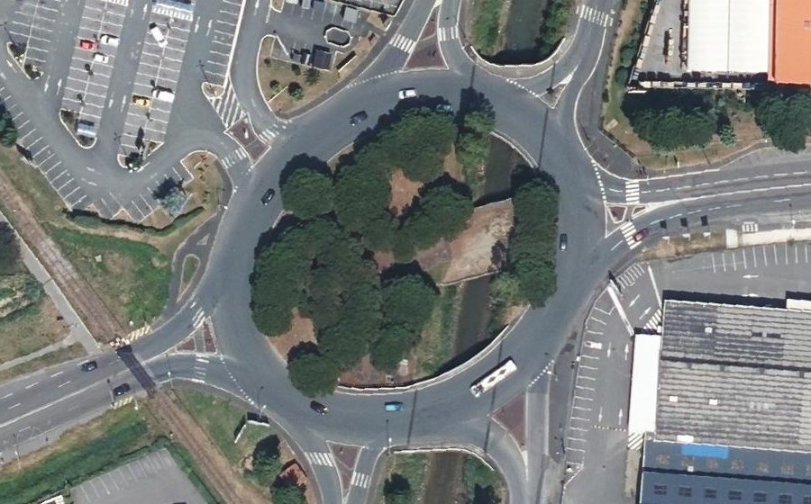 Vue aérienne du Rond-Point Jorlis