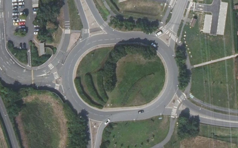 Vue aérienne du Rond-Point du Canada