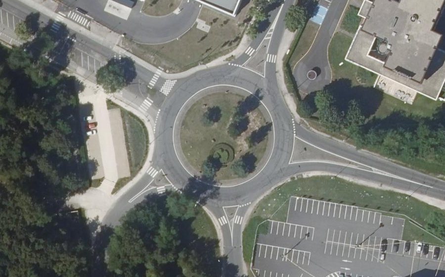Vue aérienne du Rond-Point de Bourgogne