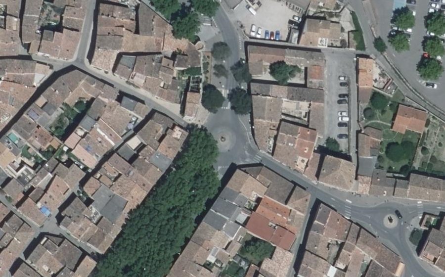 Vue aérienne du Rond-Point de la Santo-Estello