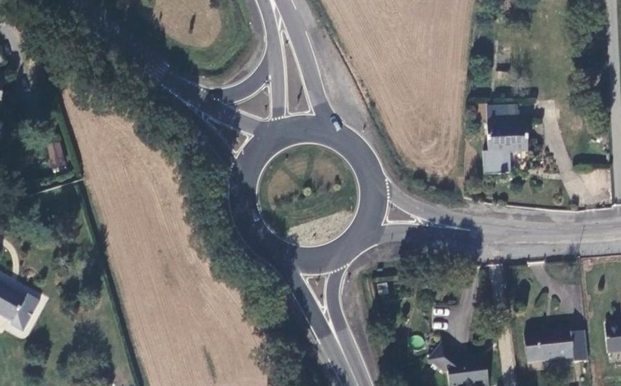 Vue aérienne du Rond-Point de la Vieille Ville