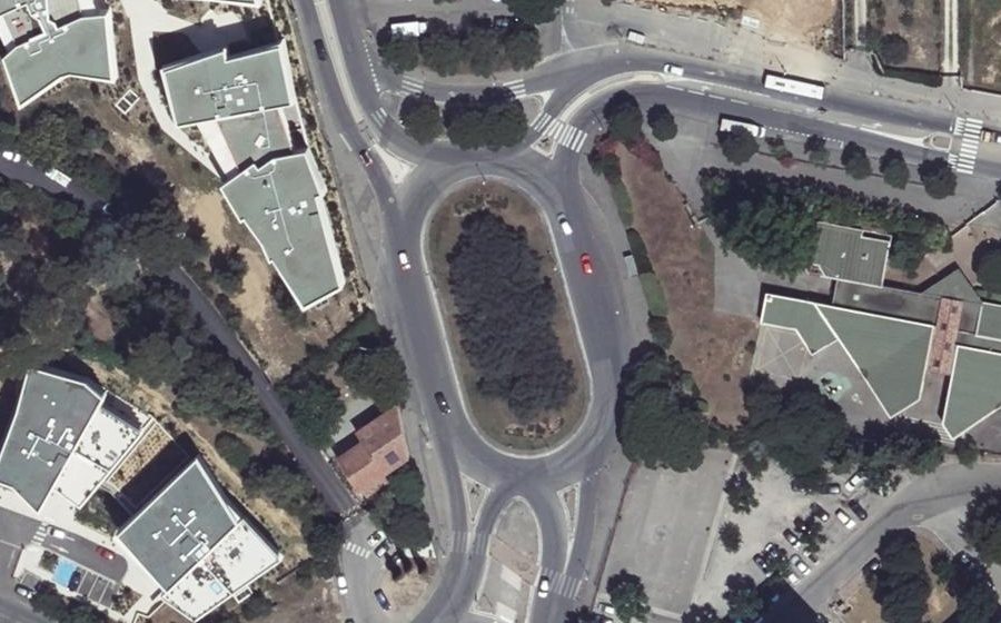 Vue aérienne du Rond-Point Bachaga Boualam