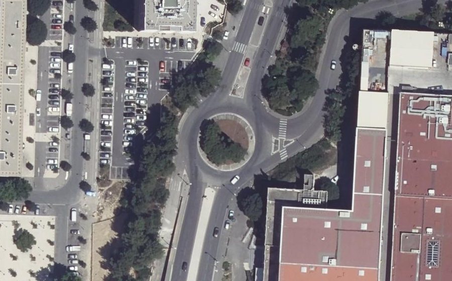 Vue aérienne du Rond-Point Pascal Léna