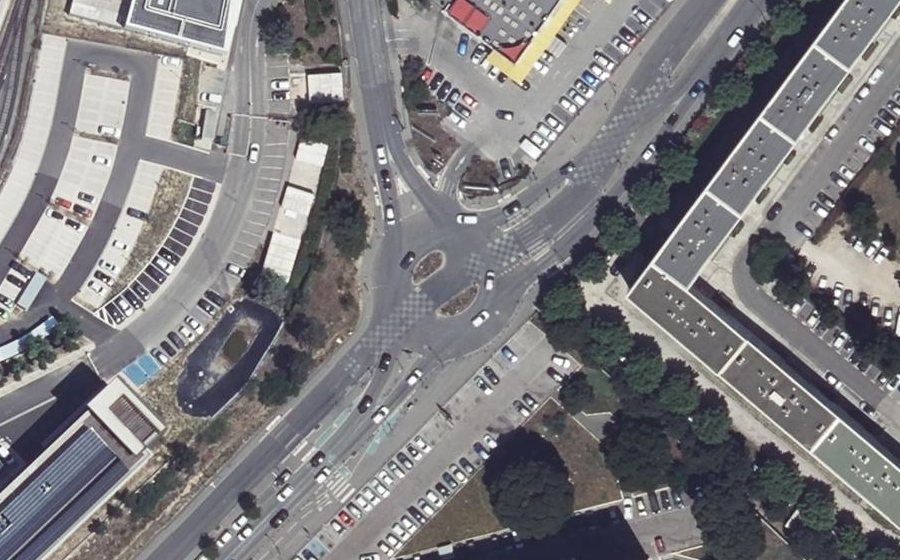 Vue aérienne du Rue Albert Einstein