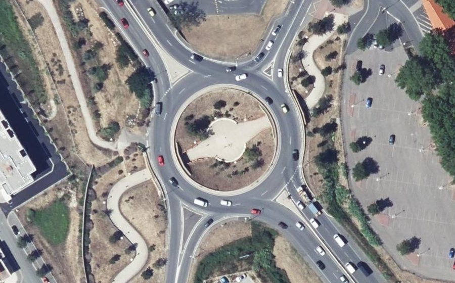 Vue aérienne du Rond-Point du Serrat-d'En-Vaquer