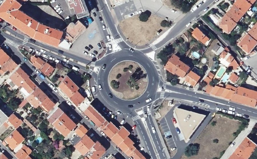 Vue aérienne du Rond-Point des Baléares