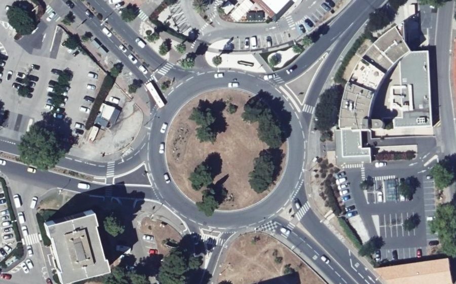 Vue aérienne du Rond-Point Flandre Dunkerque