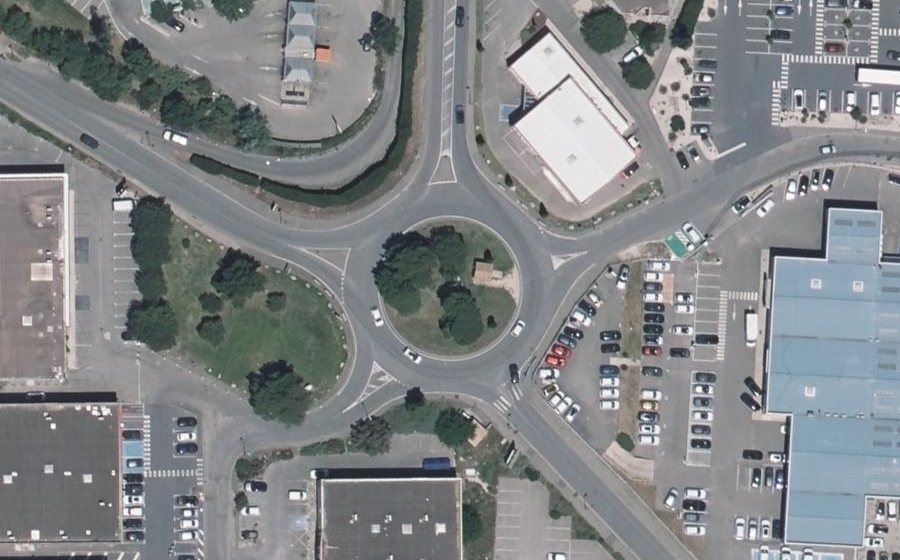 Vue aérienne du Rond-Point de Pologne