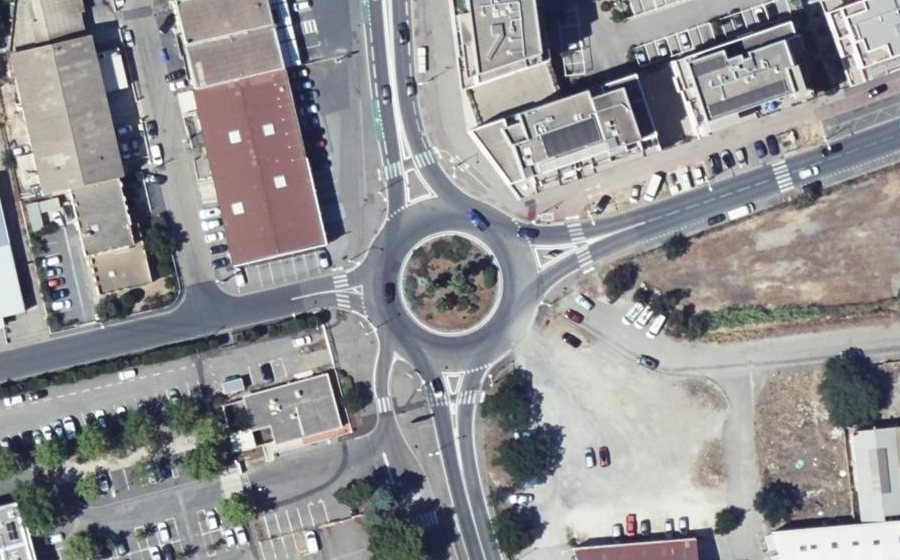 Vue aérienne du Rond-Point Christiaan Barnard