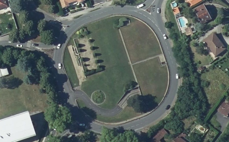 Vue aérienne du Rond-Point des Filtres
