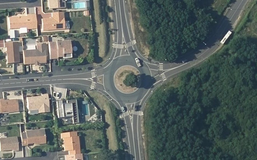 Vue aérienne du Rond-Point de Chaintrelongue