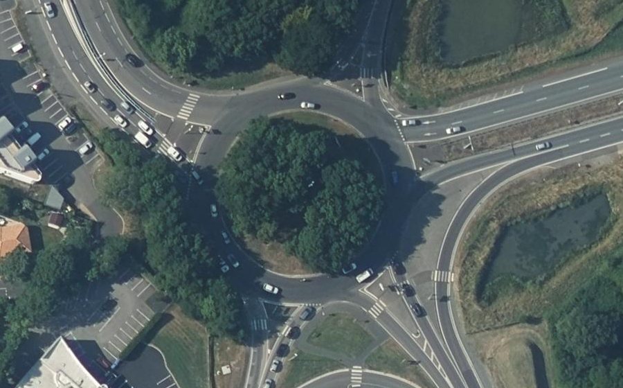 Vue aérienne du Rond-Point de la Vannerie