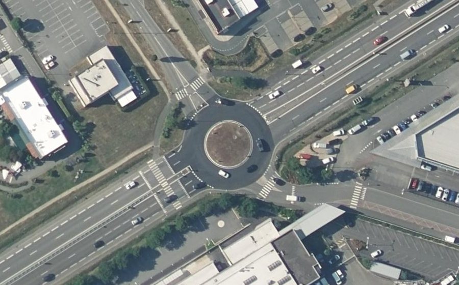 Vue aérienne du Rond-Point des Olonnois
