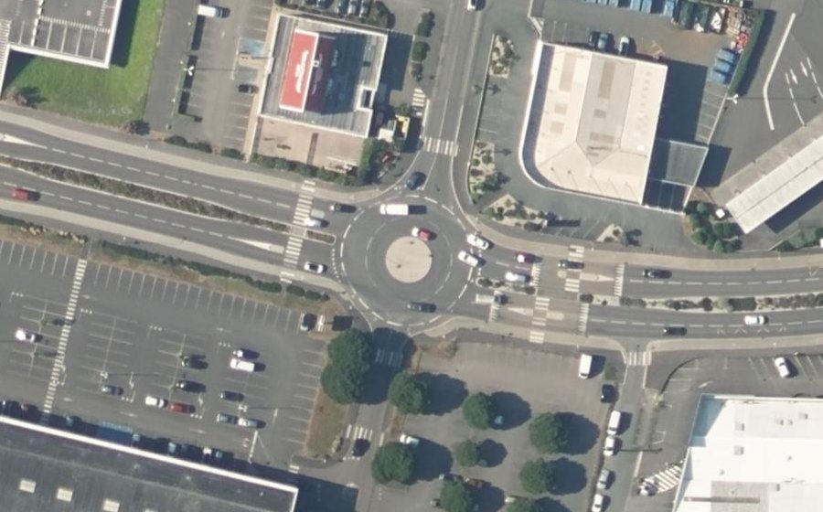 Vue aérienne du Rond-Point Pallssy