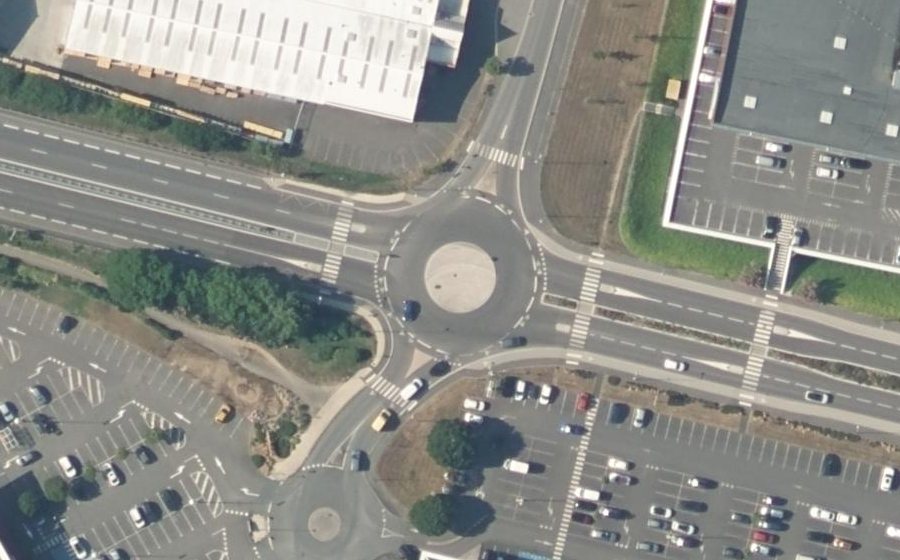 Vue aérienne du Rond-Point des Oeillets