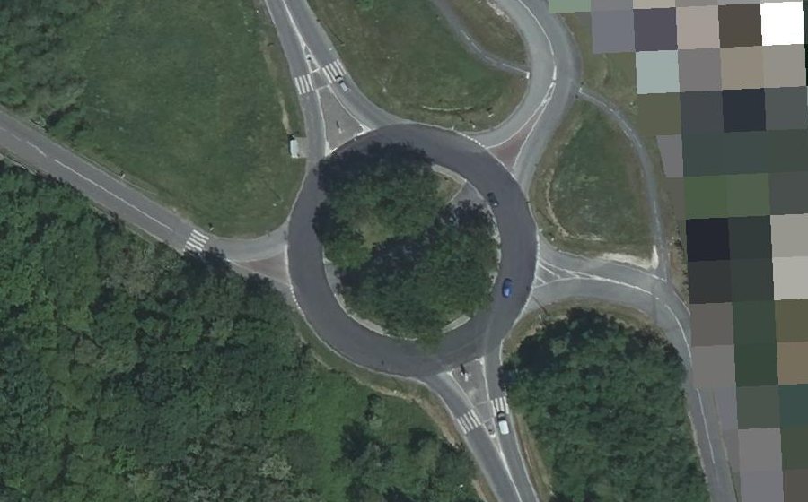 Vue aérienne du Rond-point anonyme n°25029589