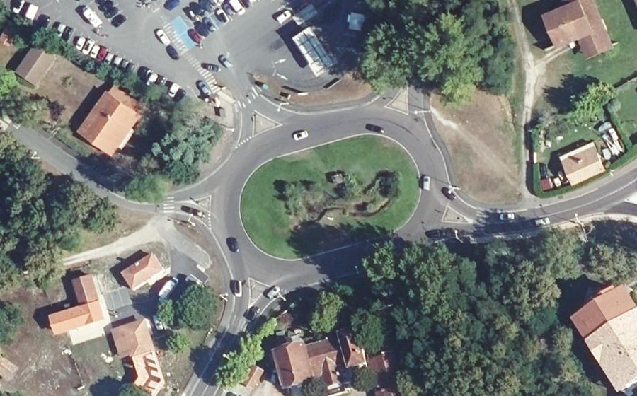Vue aérienne du Giratoire du Pas du Braou